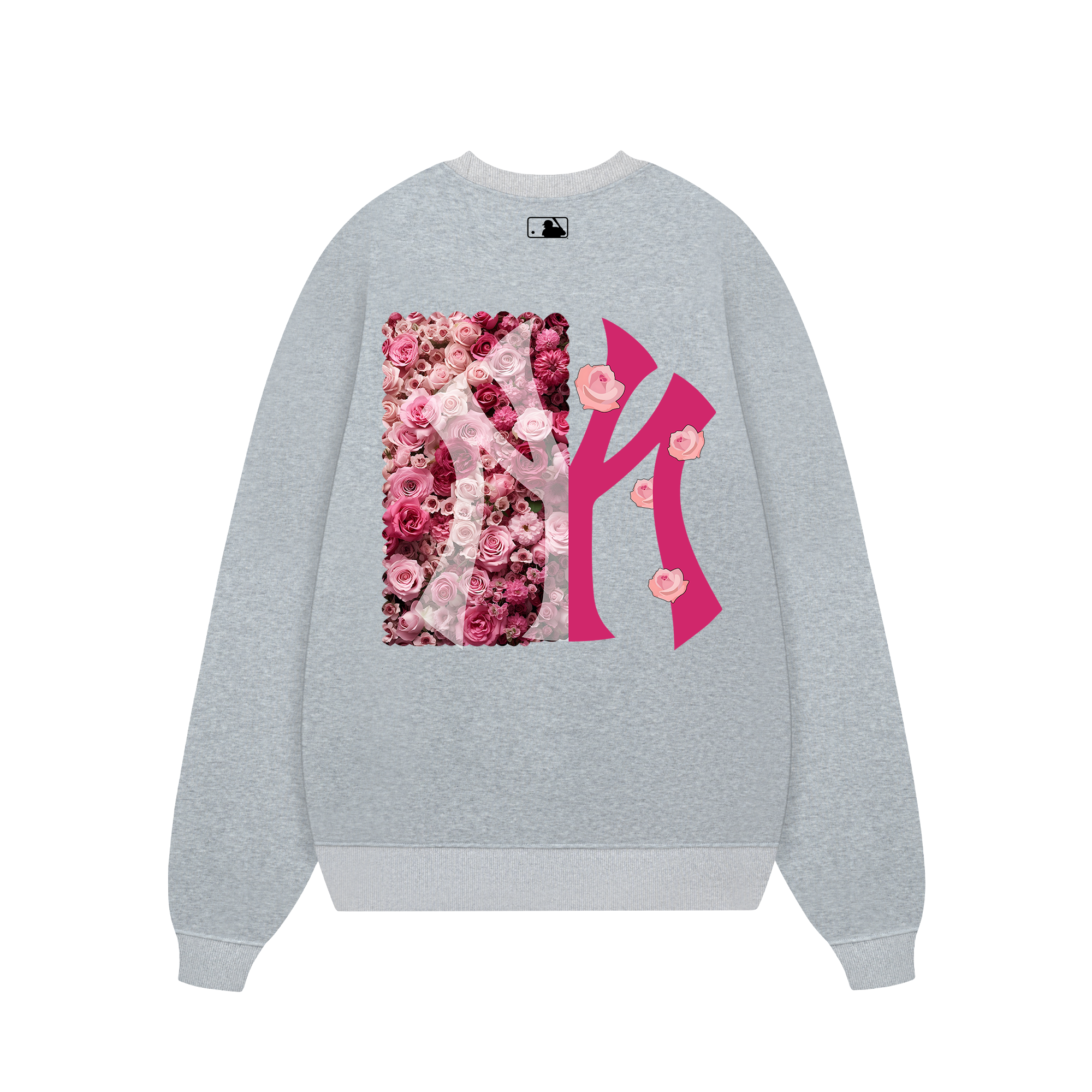 MLB Floral Pink Rose Sweater