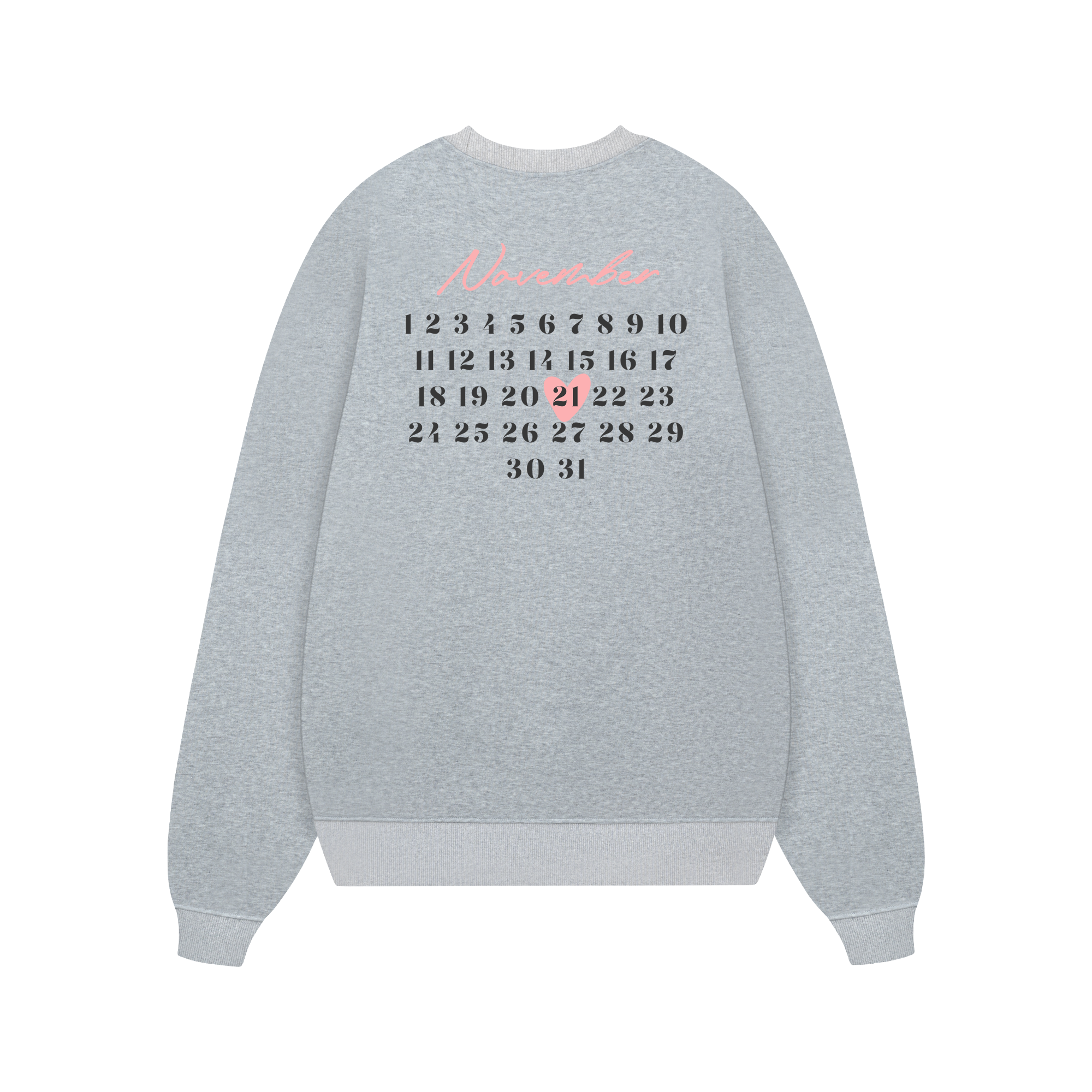 Custom Couple Heart x Calendar Sweater