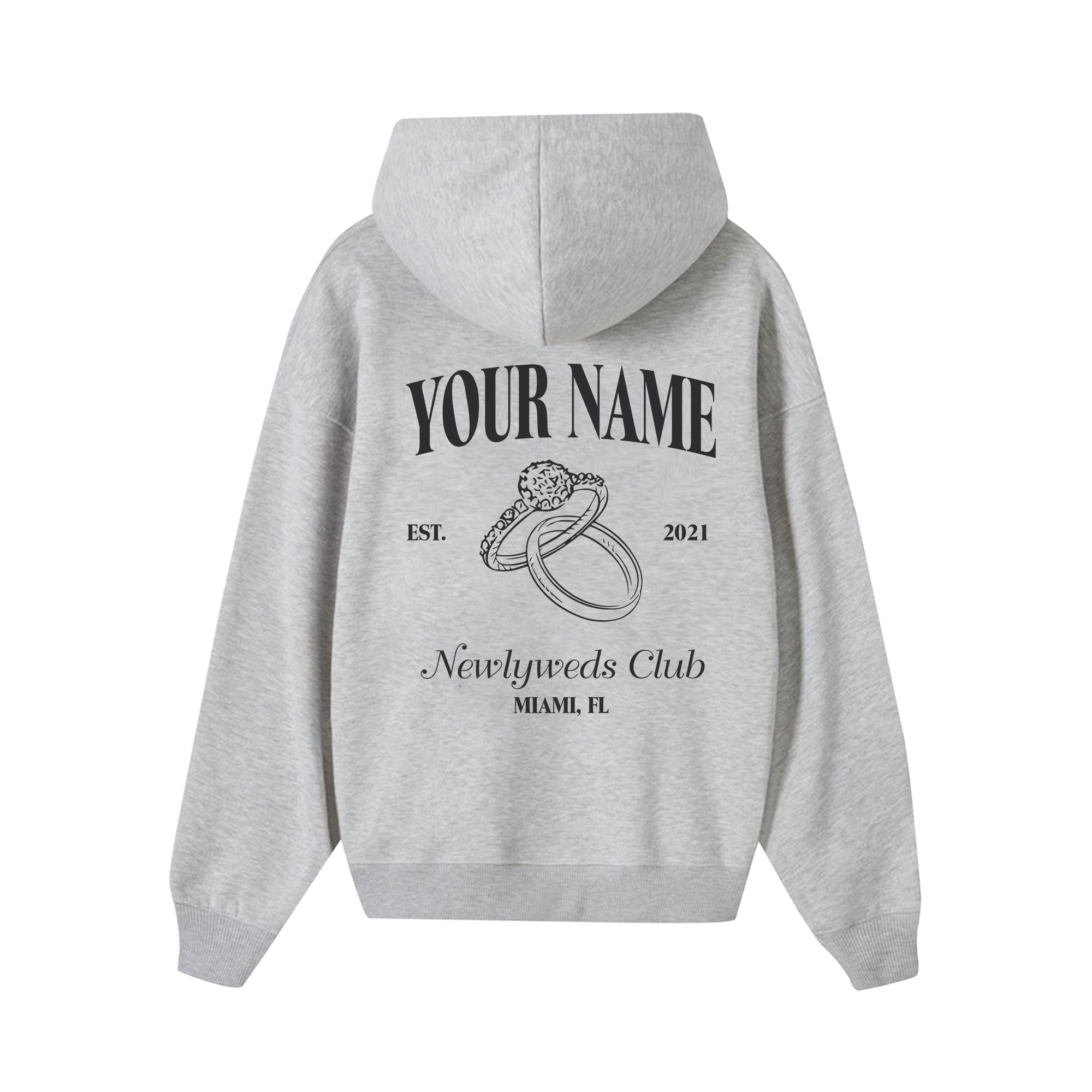 Custom Couple Newlyweds Club Hoodie