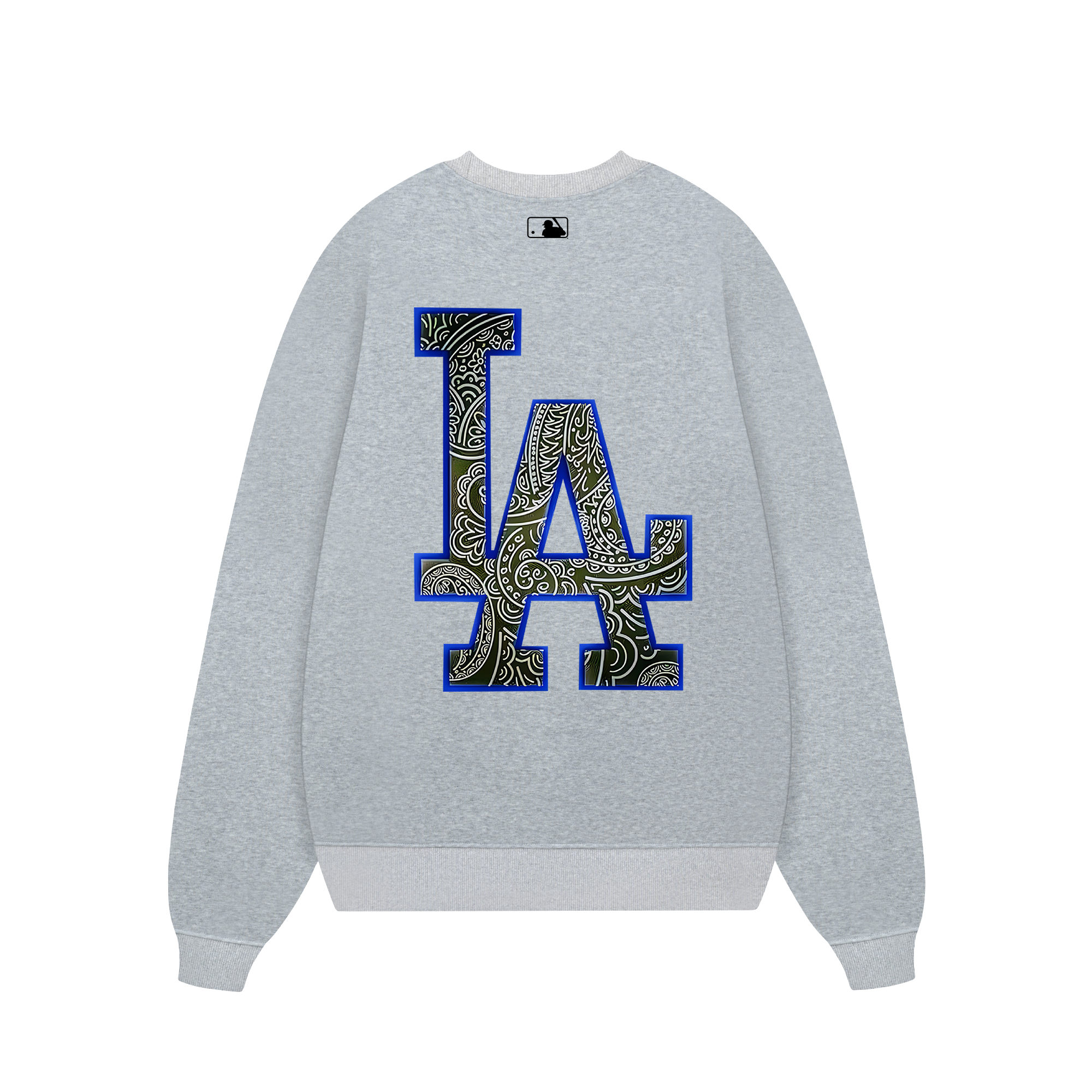 MLB Floral Blue Black Sweater