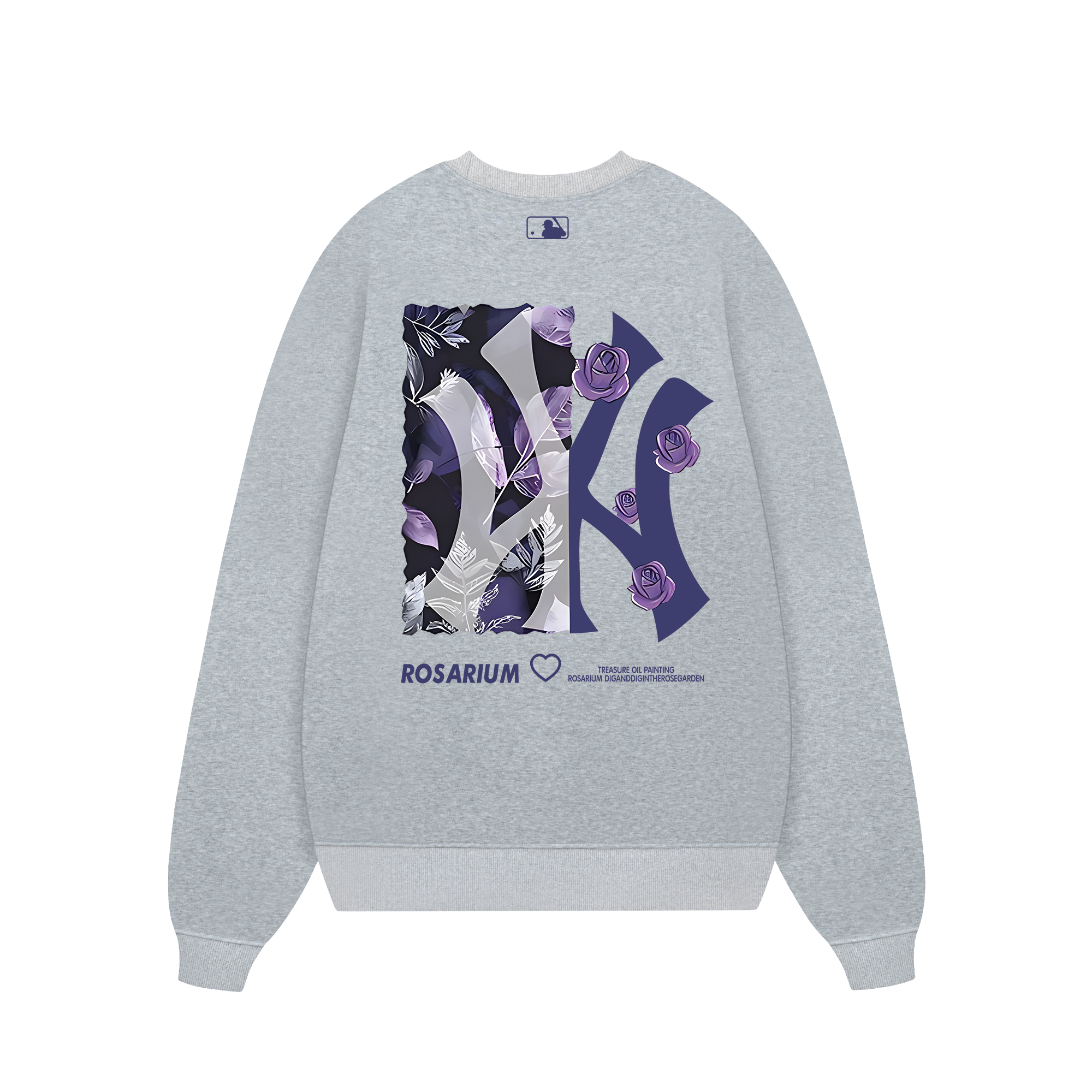 MLB Floral Purple Rose Rosarium Sweater