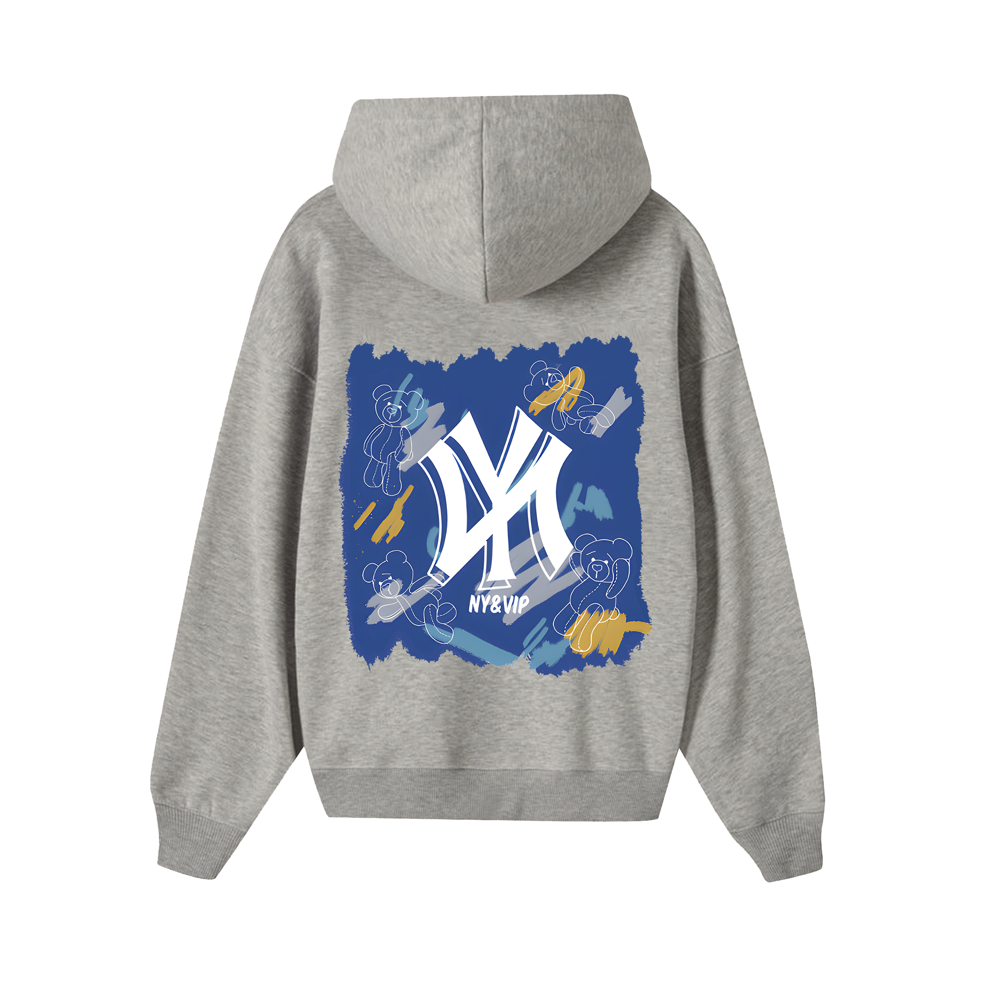 MLB Floral Teddy Bear Bleached Color Hoodie