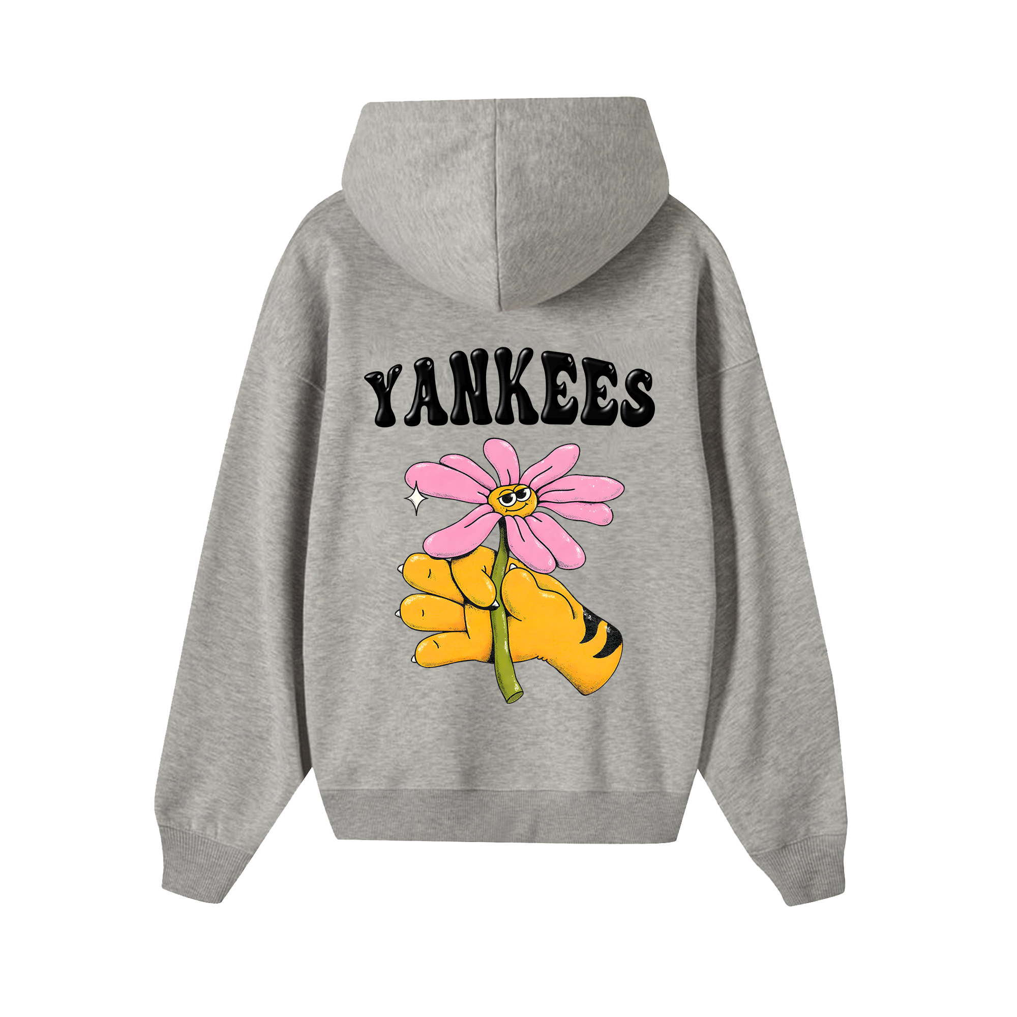 MLB Floral Yankees Flower Cat Hand Hoodie