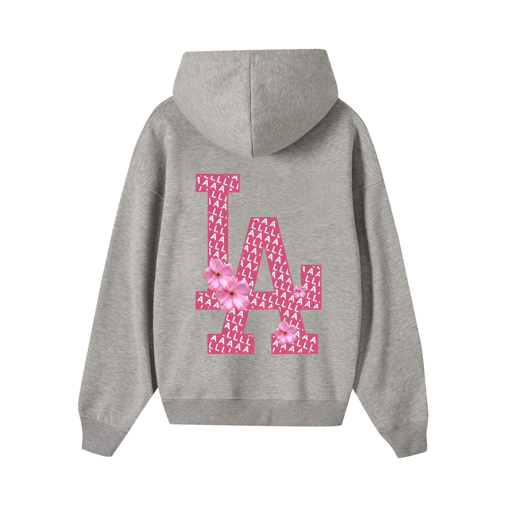 MLB Floral Pink Peach LA Flower Hoodie