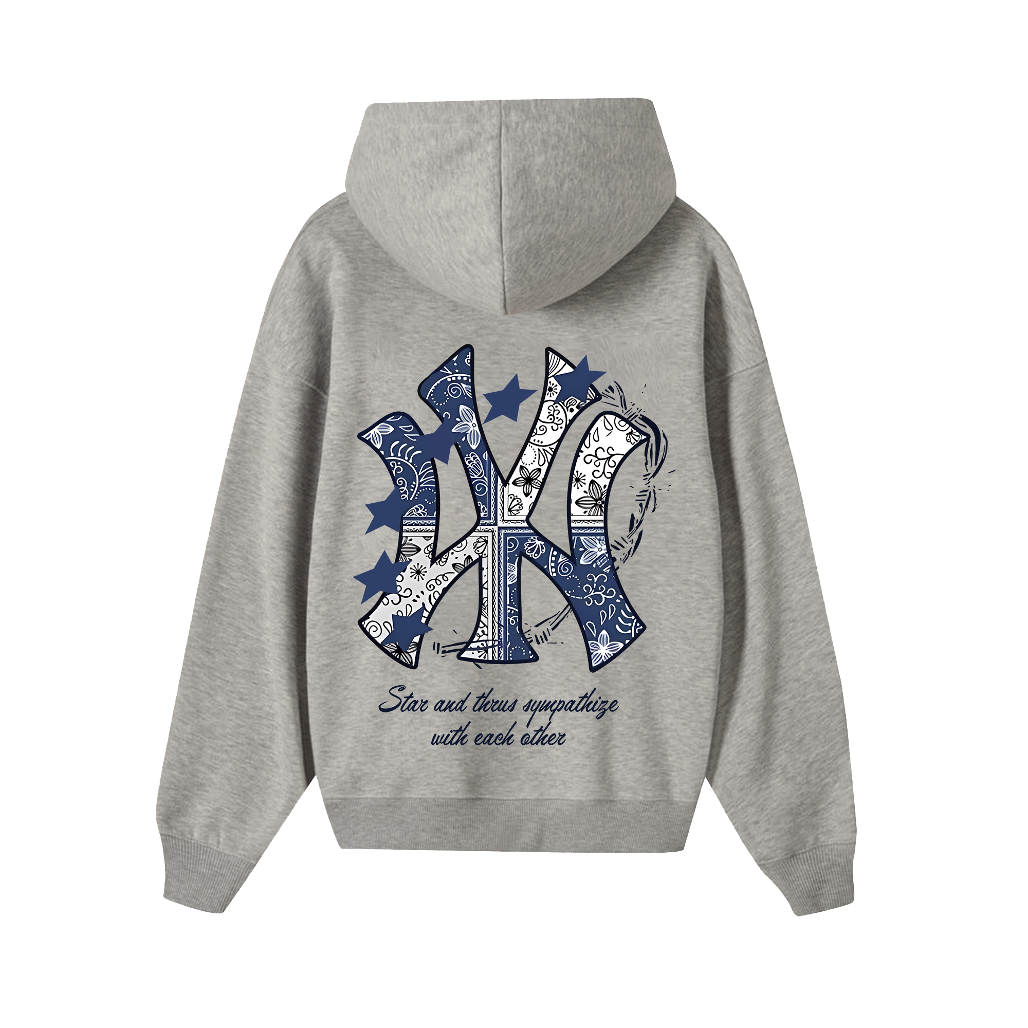 MLB Floral Blue Star Yankees Hoodie