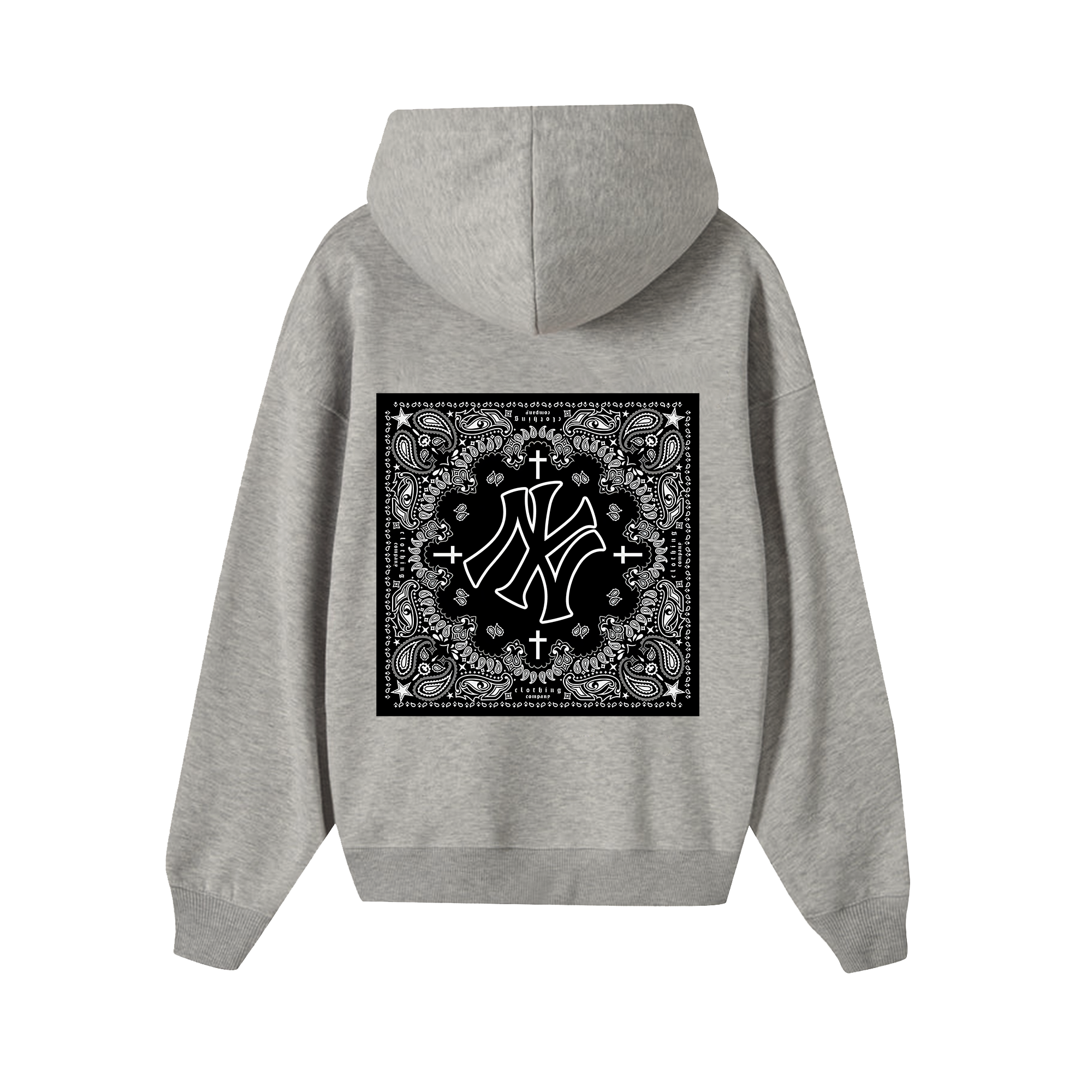 MLB Floral Black Bandana Logo Hoodie