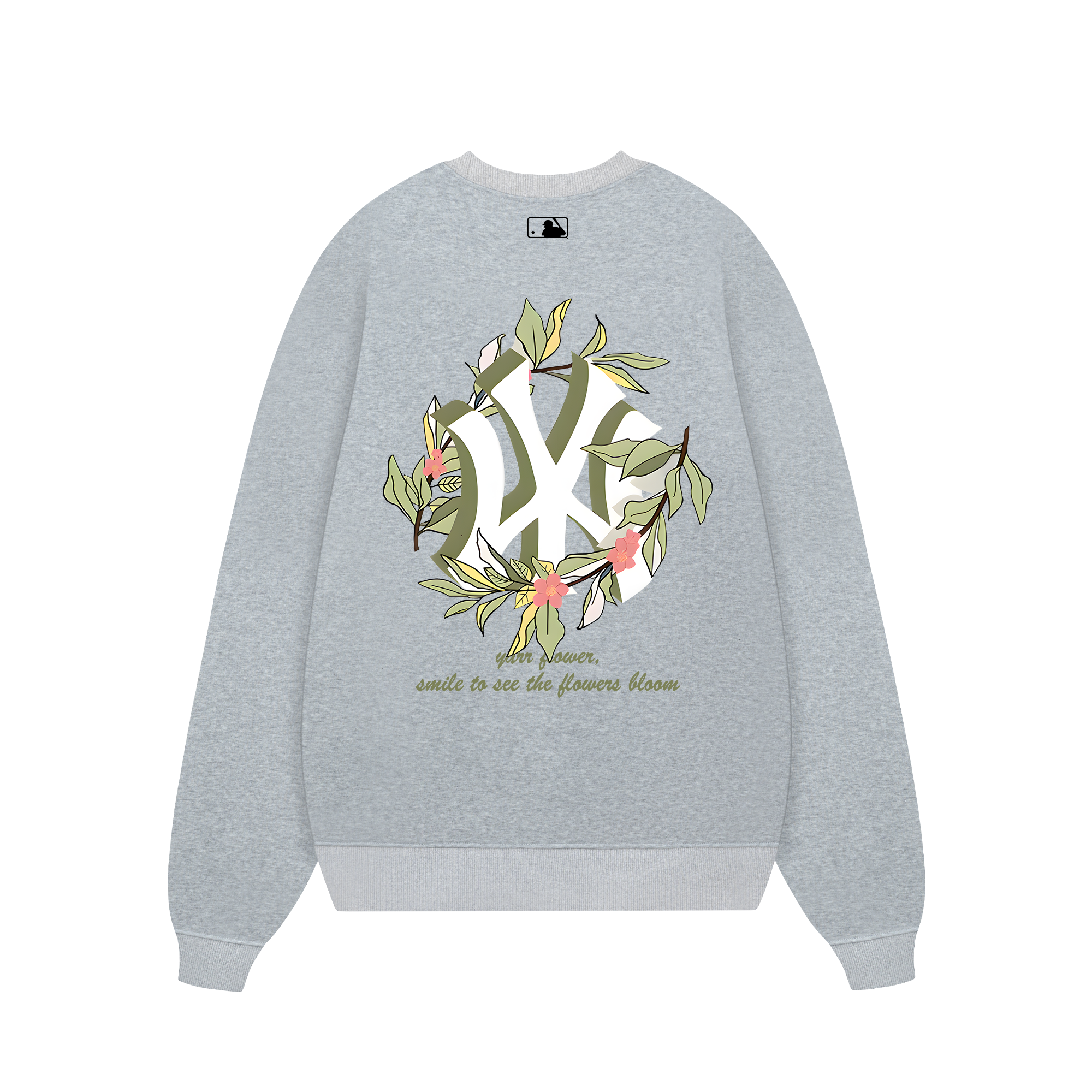 MLB Floral Green Floral New York Sweater