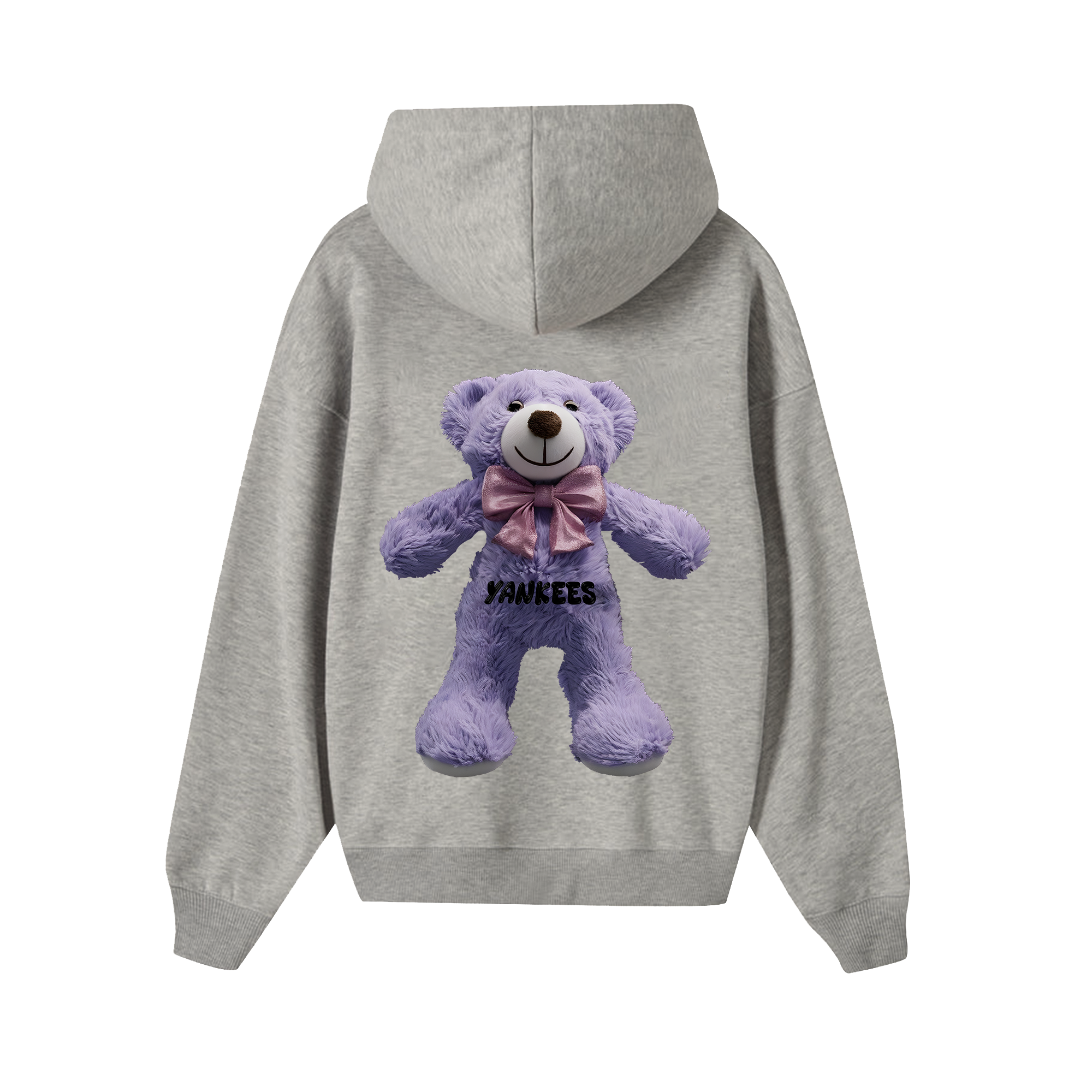 MlB Floral Purple Teddy Bear Hoodie