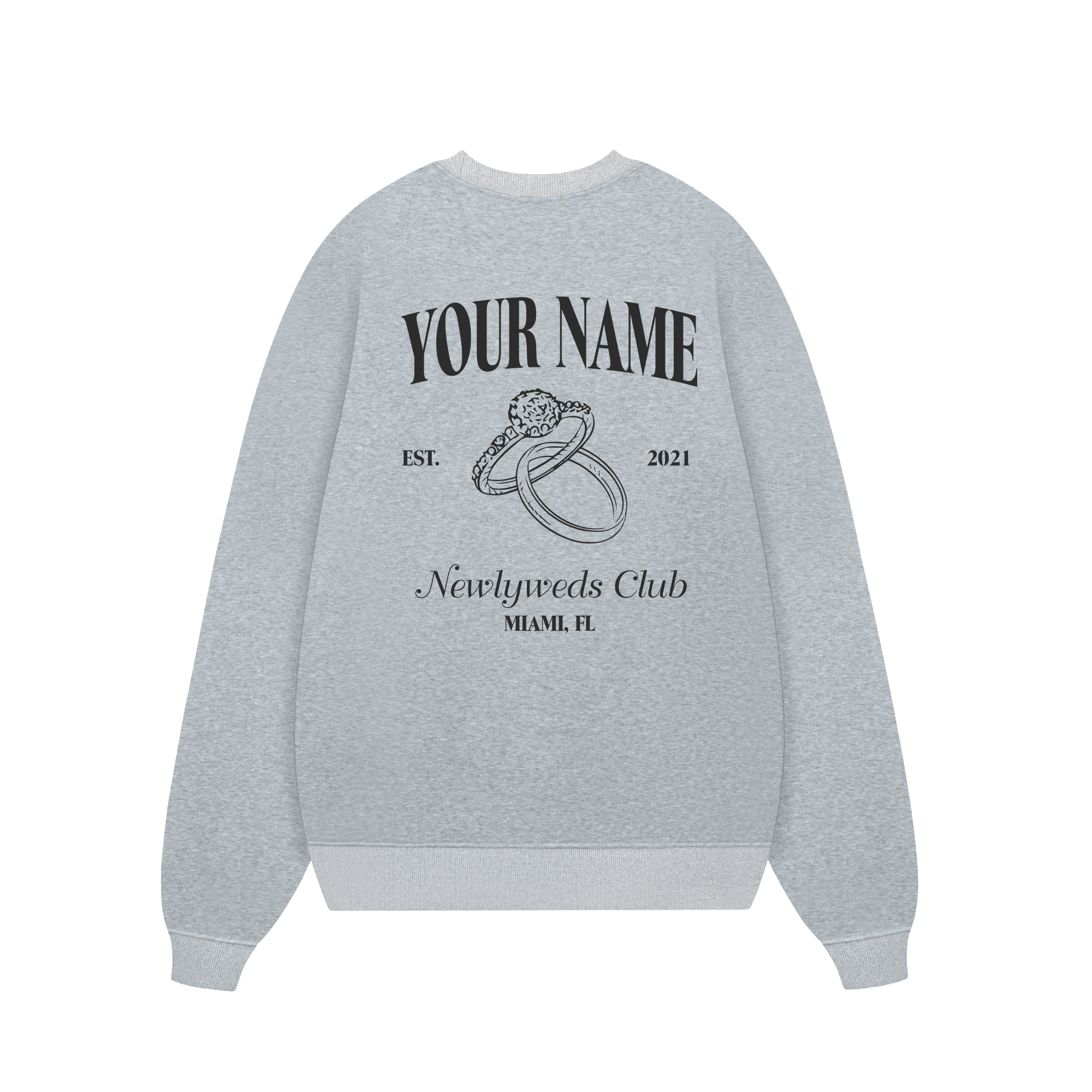 Custom Couple Newlyweds Club Sweater