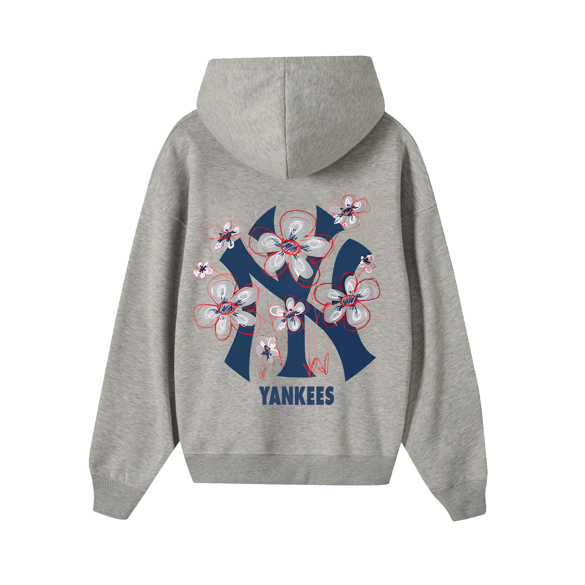 MLB Floral Blue Logo Hoodie