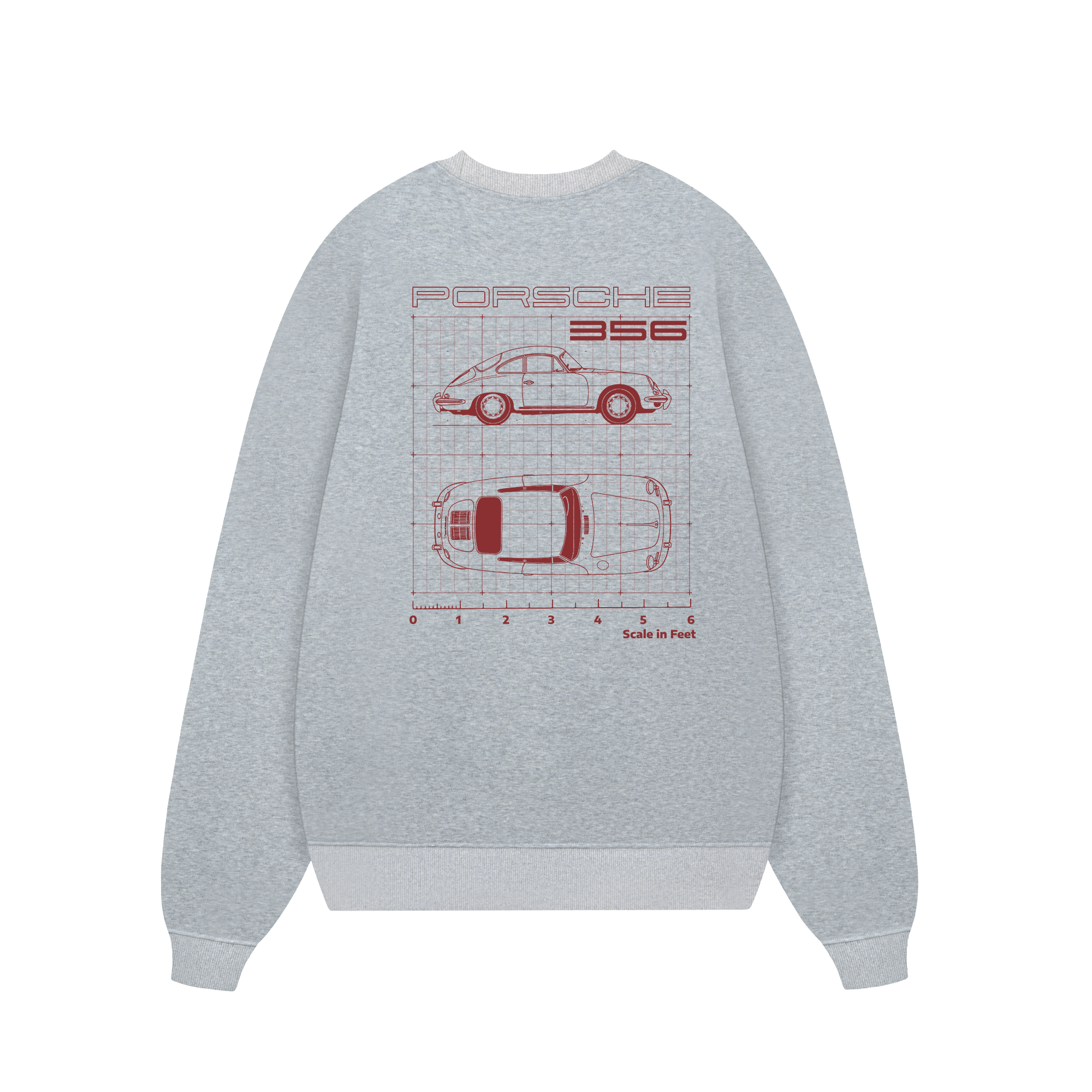 Porsche 356 Scale In Feet Sweater