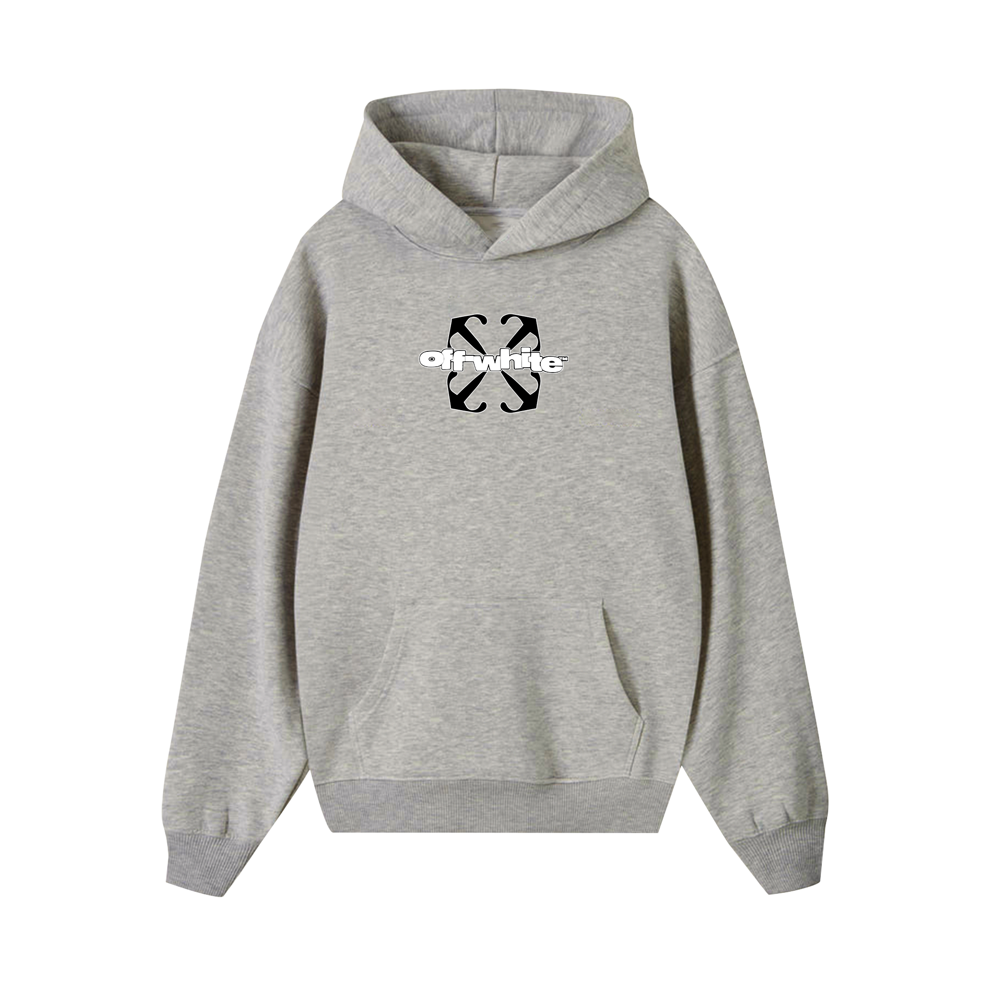 Off White Black Flock Arrow Slim Hoodie