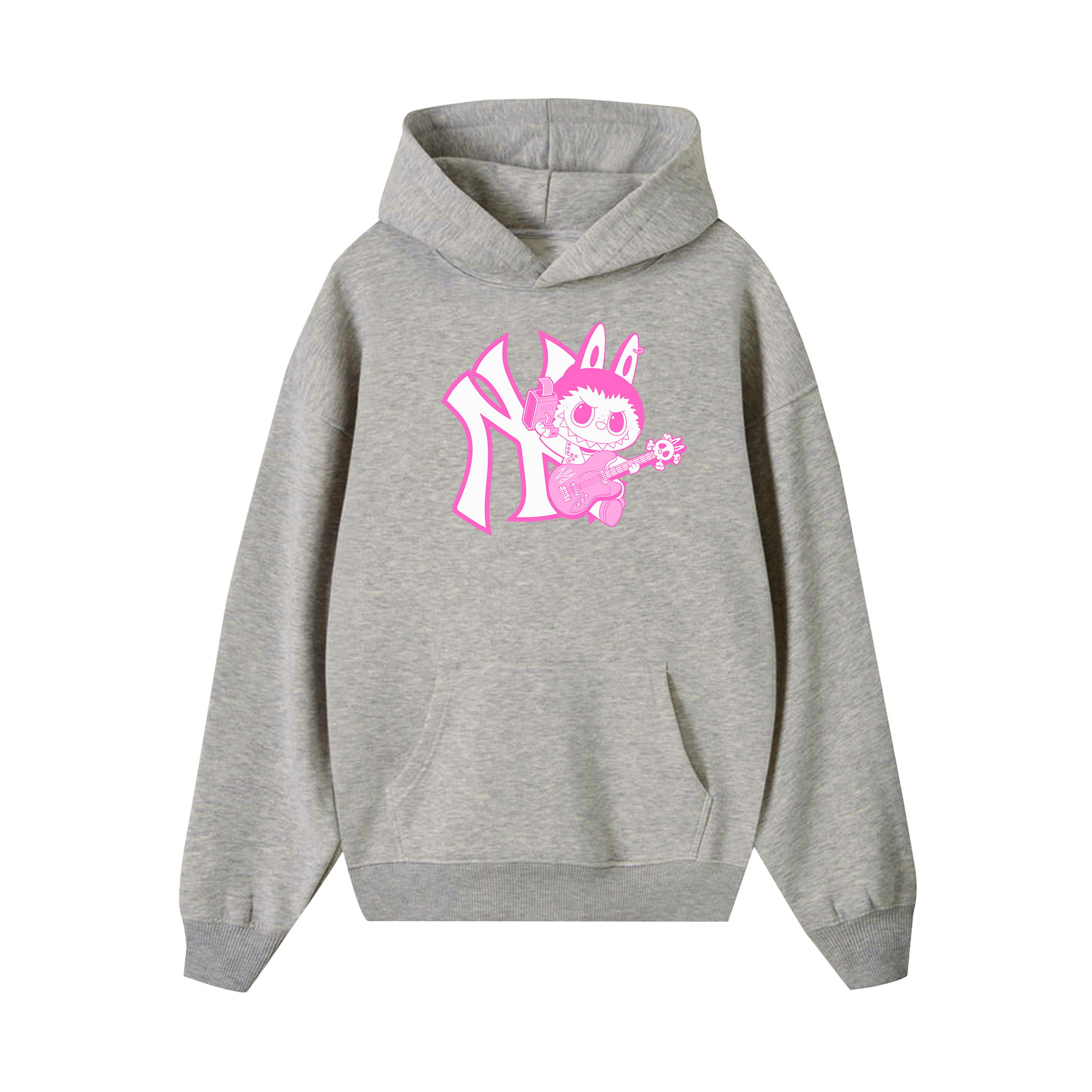 MLB Labubu Pink Guitar NY Hoodie