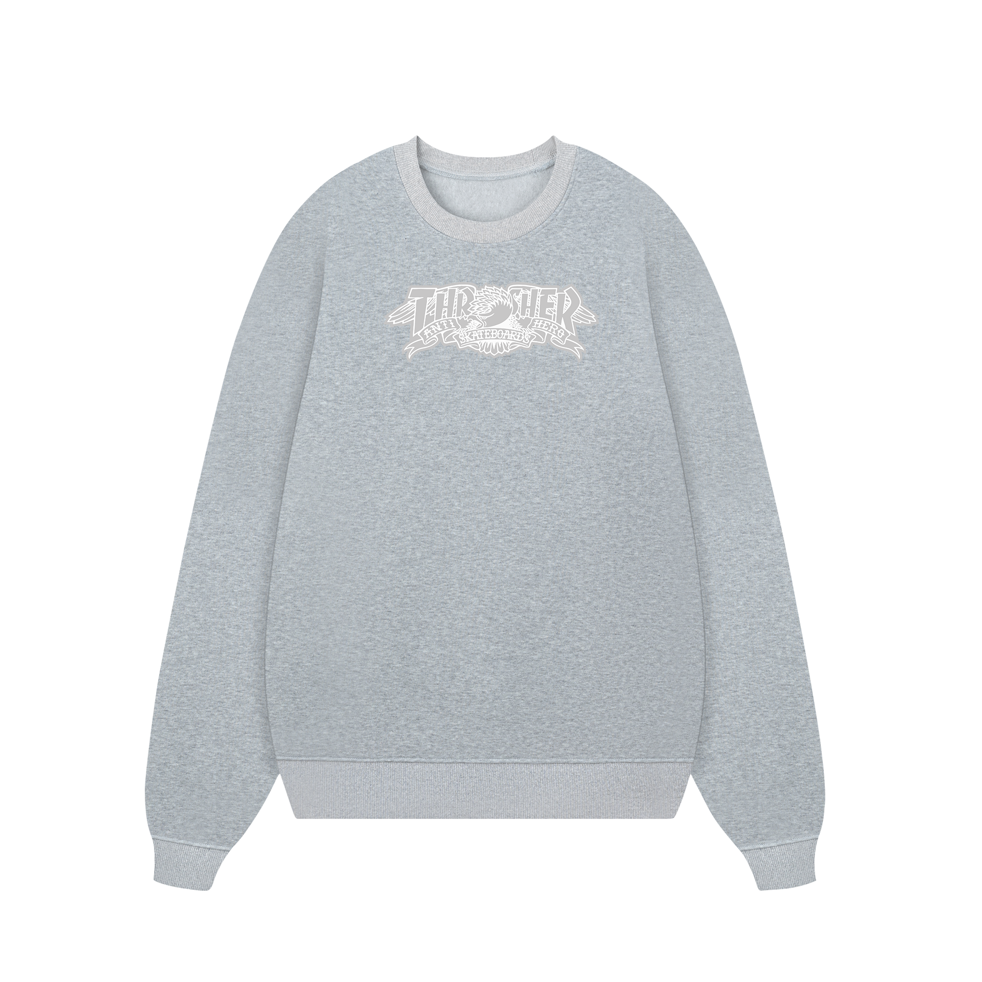 Thrasher Silver Anti Skateboards Hero Sweater