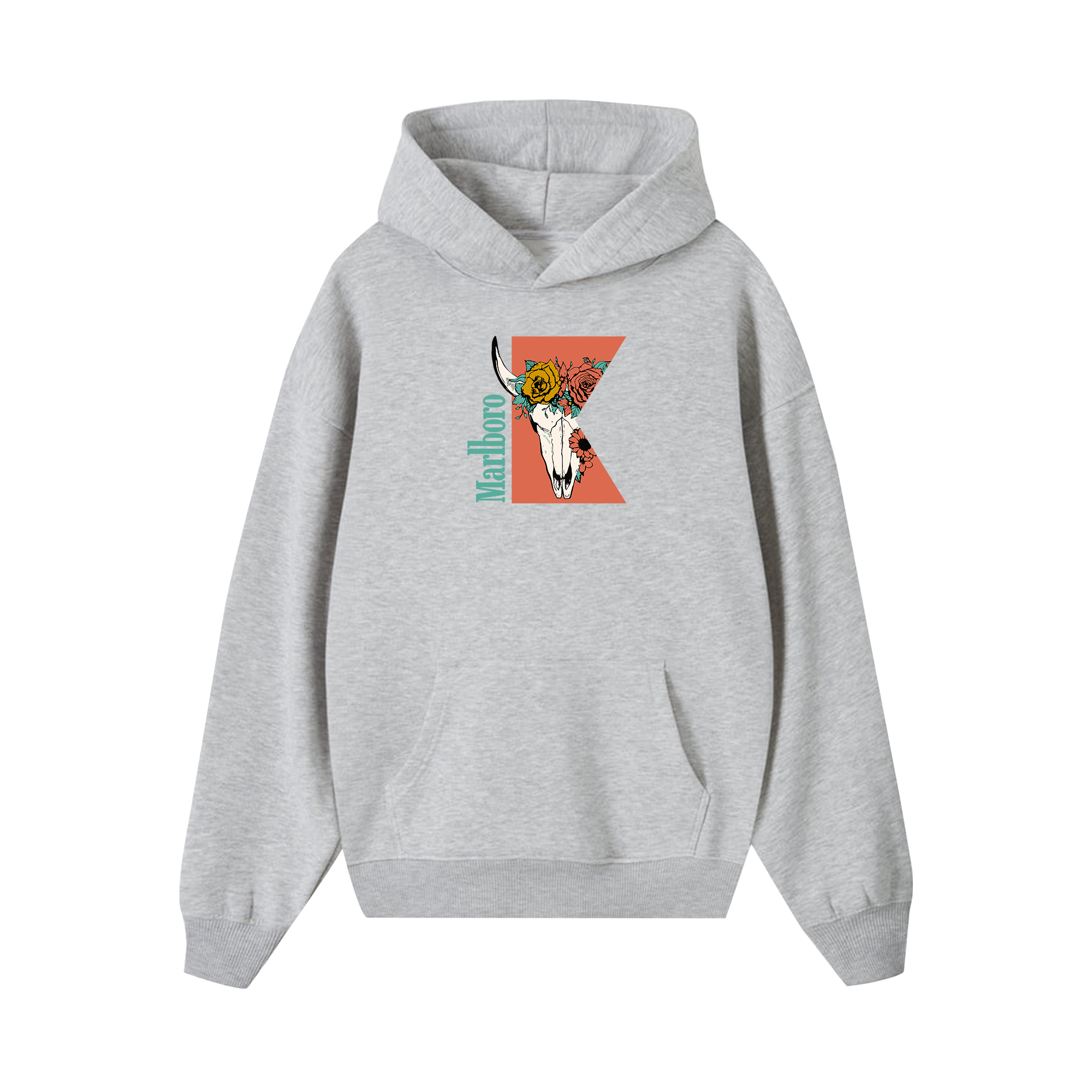 Marlboro Rose Skull Hoodie