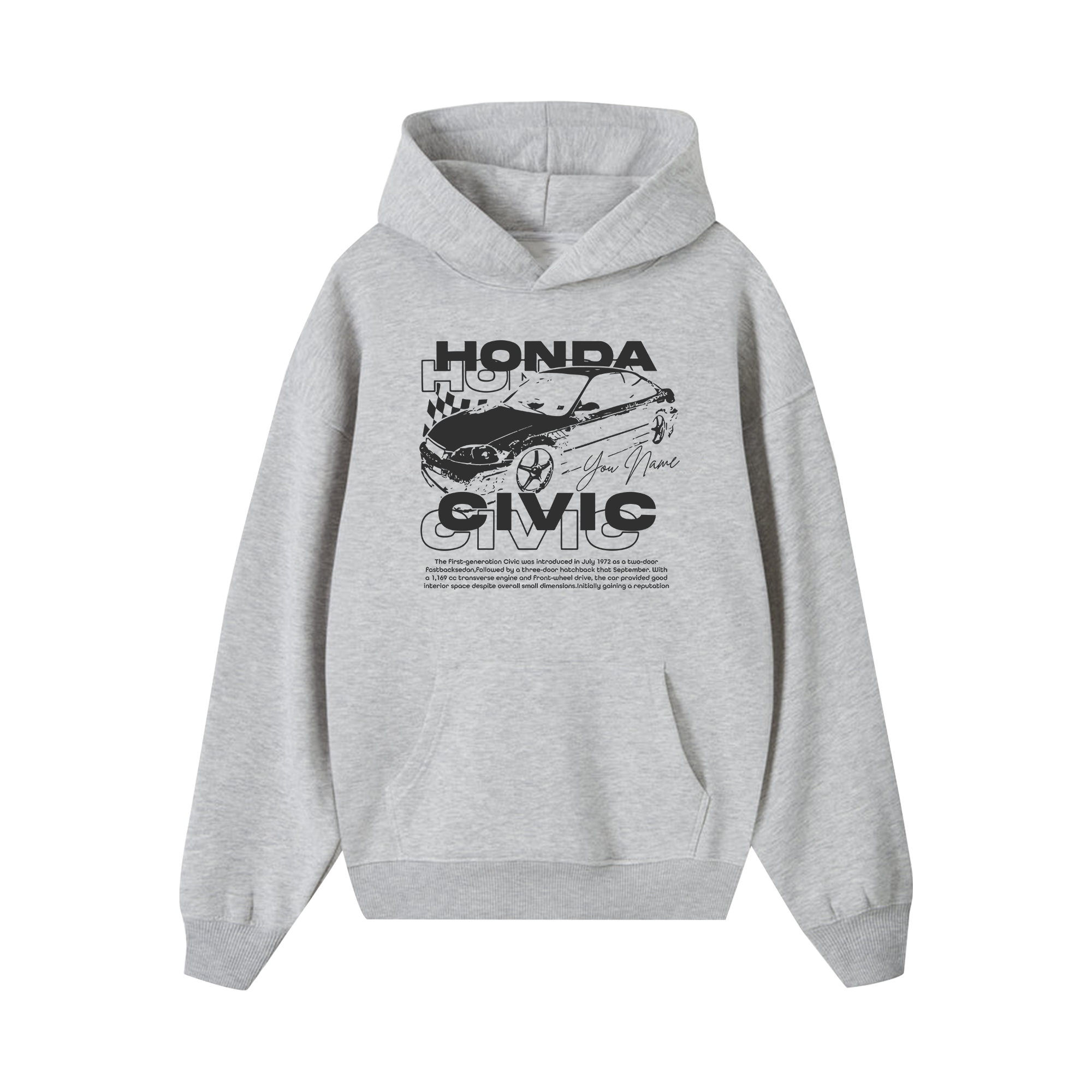 Custom Car Honda Civic Vintage Hoodie