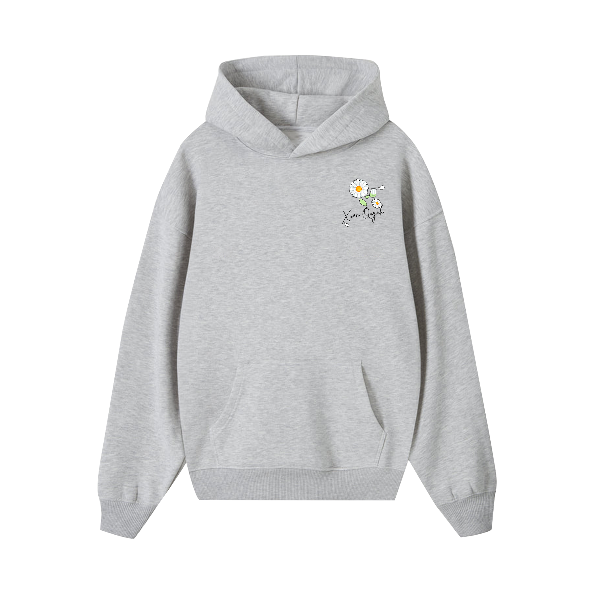 Custom Couple Flower Hoodie