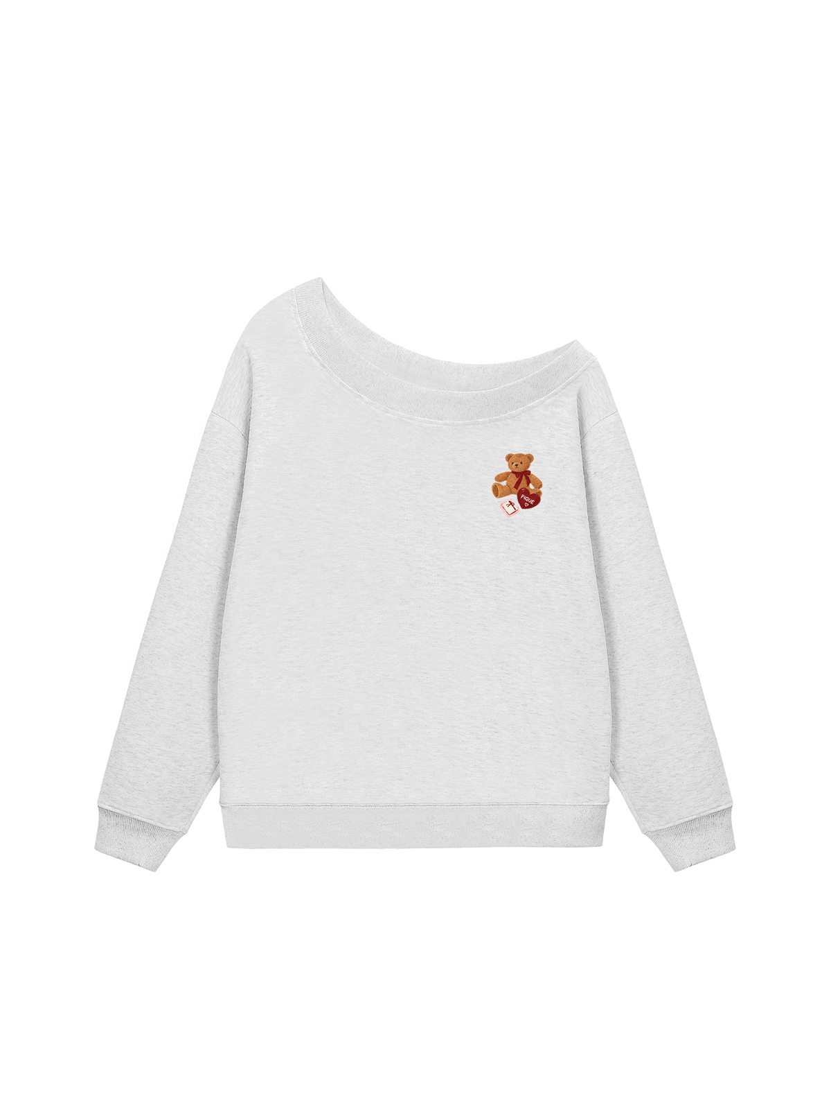 Áo Sweater Lệch Vai Nỉ Hai Da Cutie Teddy