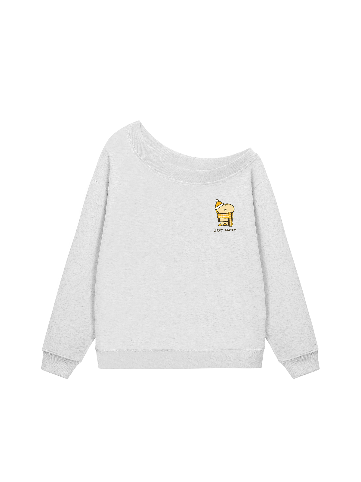 Áo Sweater Lệch Vai Nỉ Hai Da  Stay Toasty