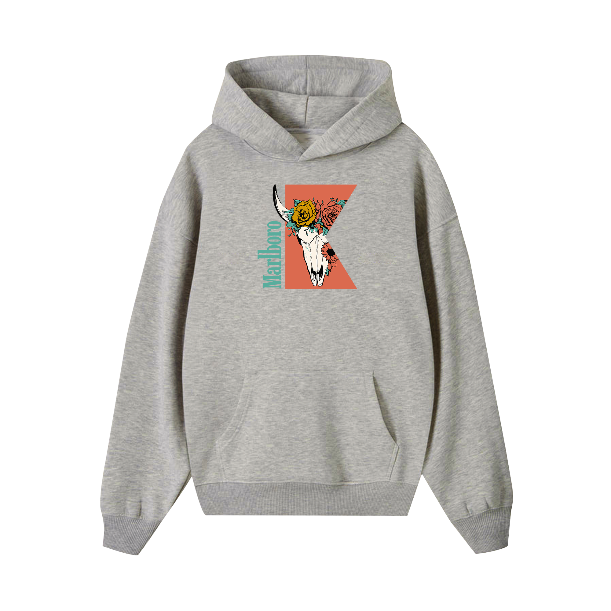 Marlboro Rose Skull Hoodie