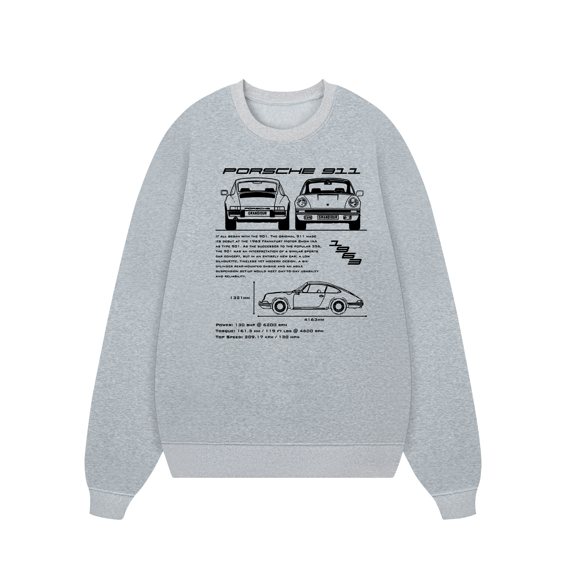 Porsche 911 Blueprint Sweater