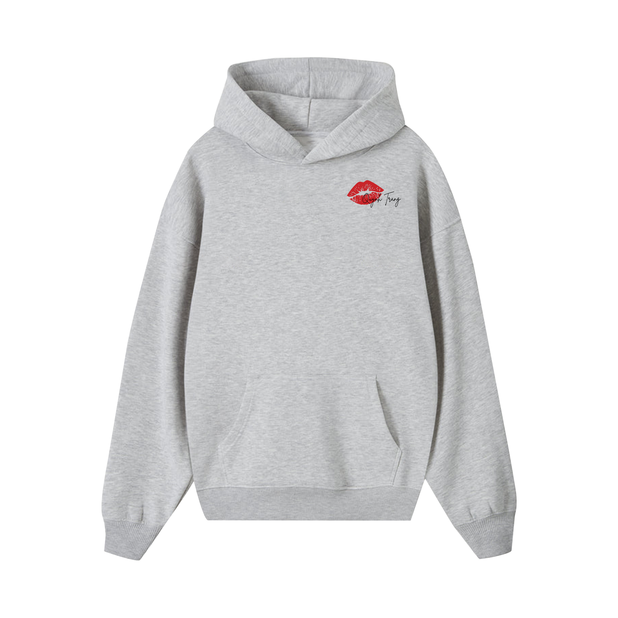 Custom Couple Lips Number Hoodie