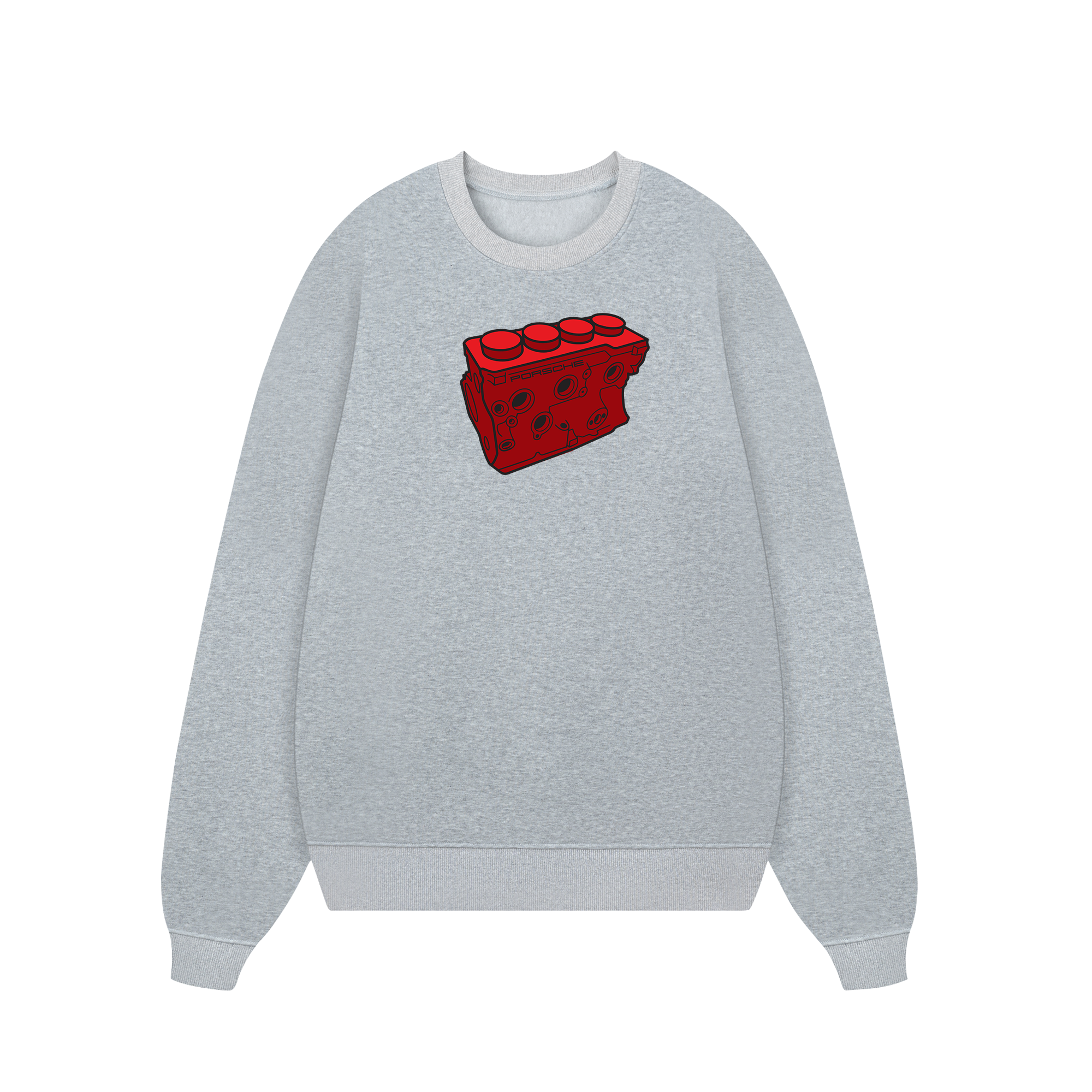 Porsche Red Lego Engine Sweater