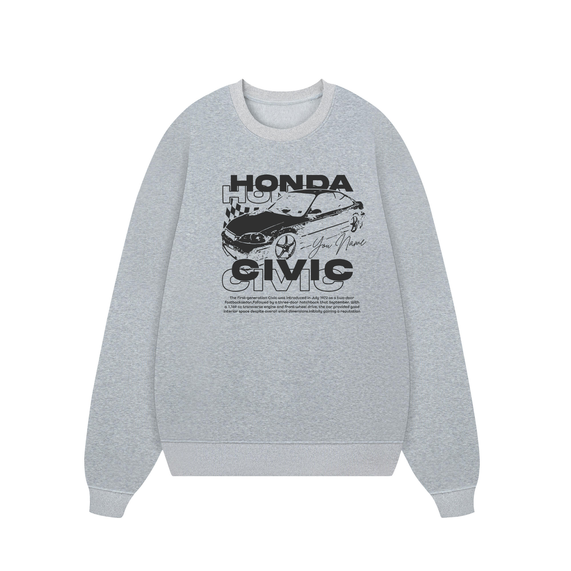 Custom Car Honda Civic Vintage Sweater