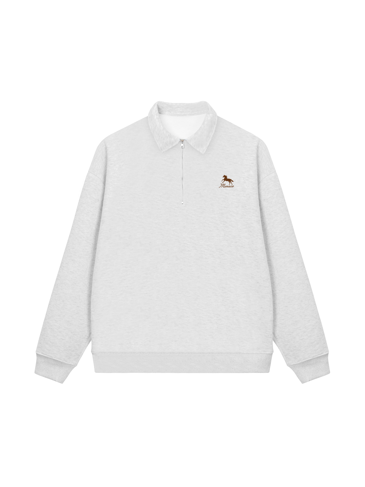 Áo Sweater Polo Nỉ Hai Da Monaco Horse Logo