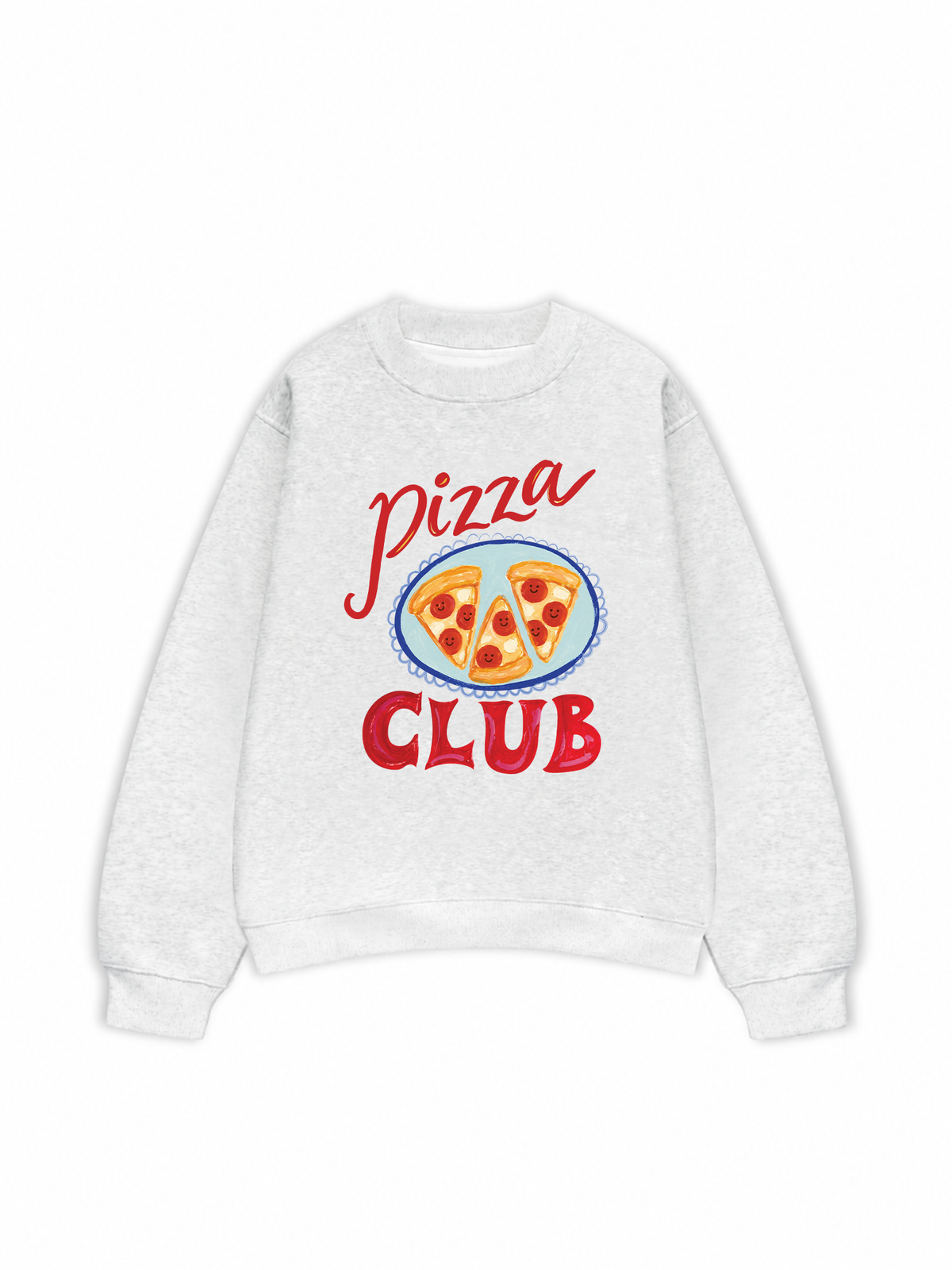 Áo Sweater Nỉ Hai Da Yummy Mood Pizza Girl Club