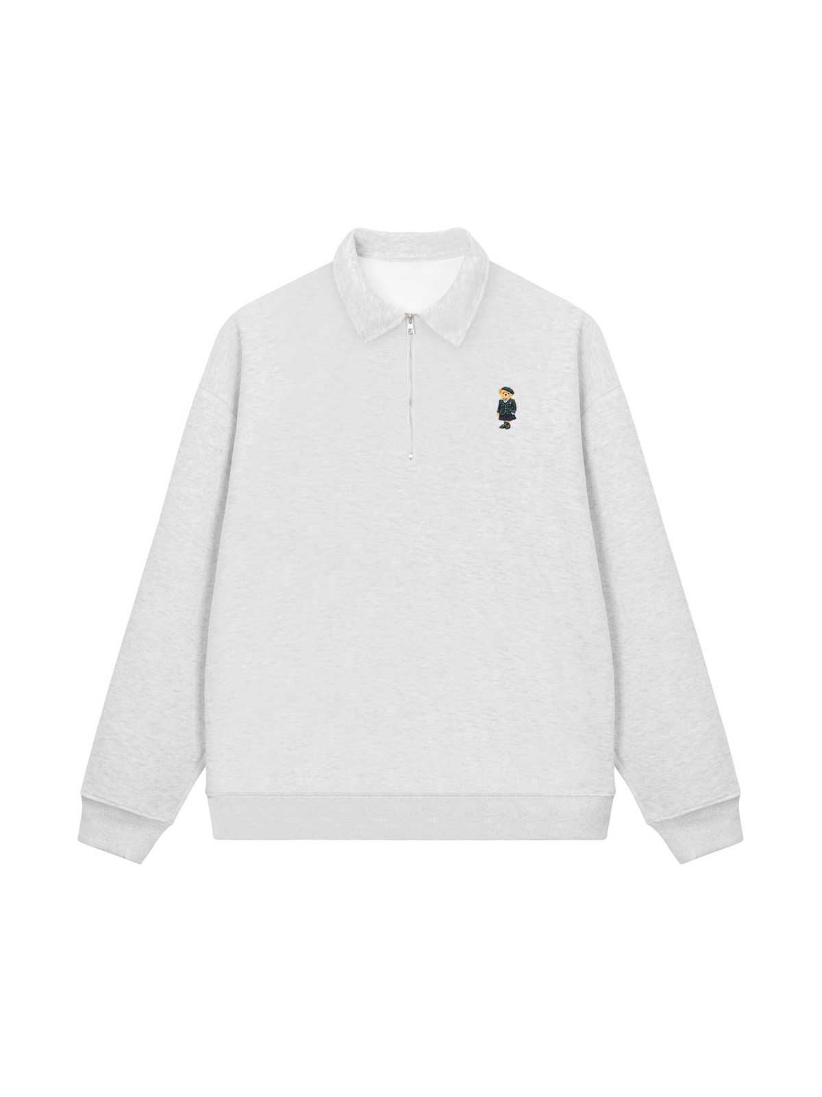 Áo Sweater Polo Nỉ Hai Da Bear Three