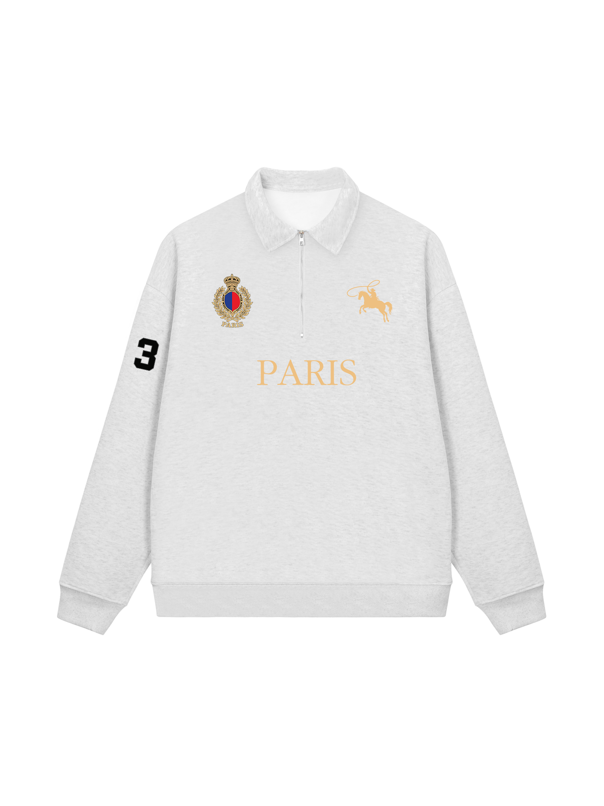 Áo Sweater Polo Nỉ Hai Da  Vintage Paris