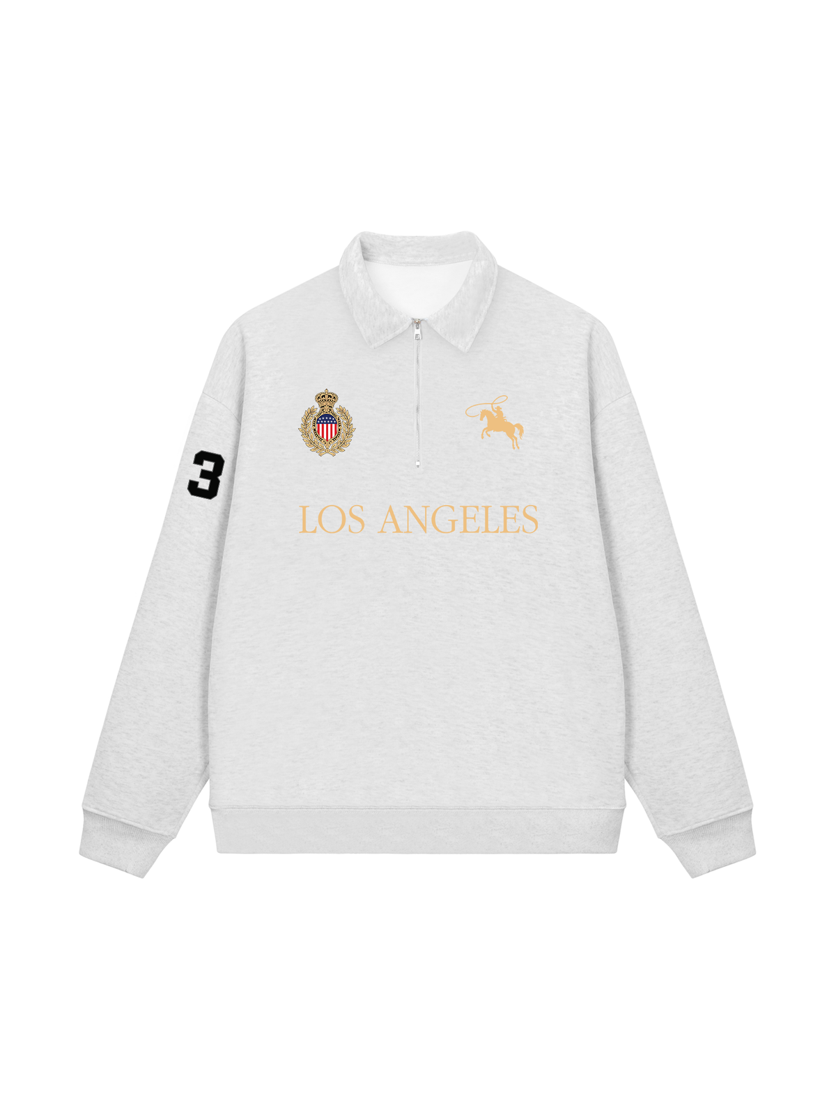 Áo Sweater Polo Nỉ Hai Da  Vintage Los Angeles