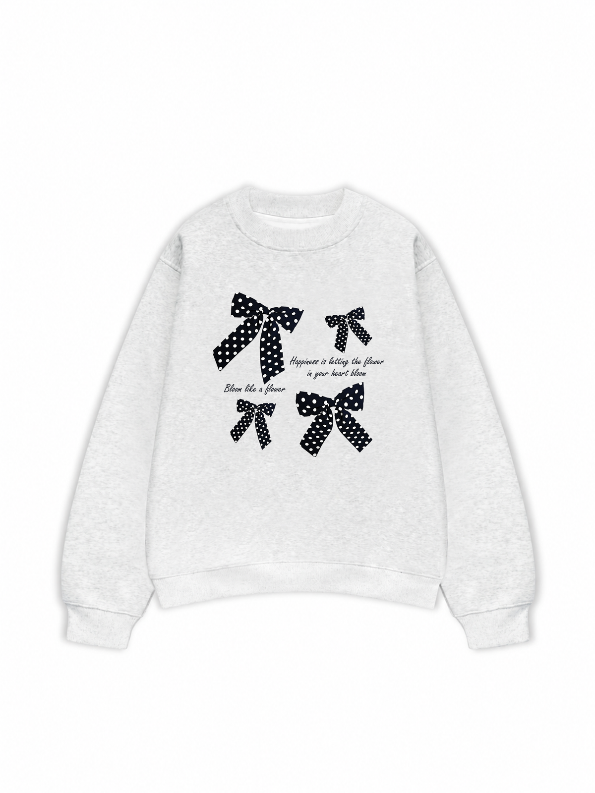 Áo Sweater Nỉ Hai Da Dotty Mood Lovely Bloom Ribbon