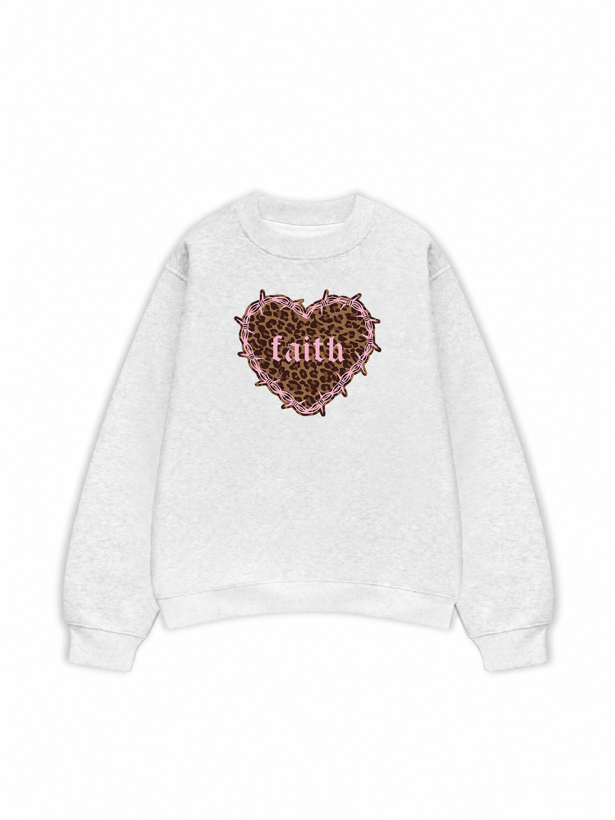 Áo Sweater Nỉ Hai Da Urban Leopard Faith Heart