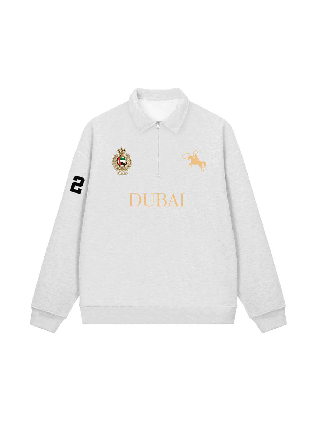 Áo Sweater Polo Nỉ Hai Da  Vintage Dubai