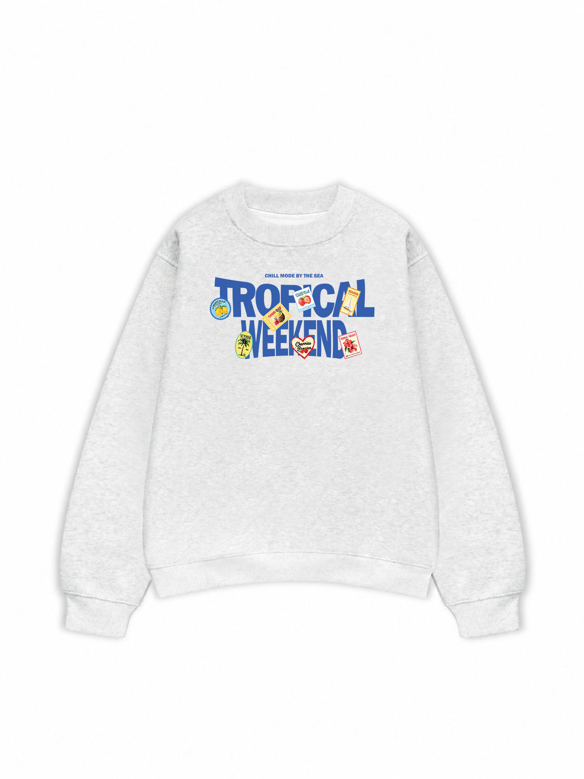 Áo Sweater Nỉ Hai Da Tropical Weekend Chill Mode By The Sea