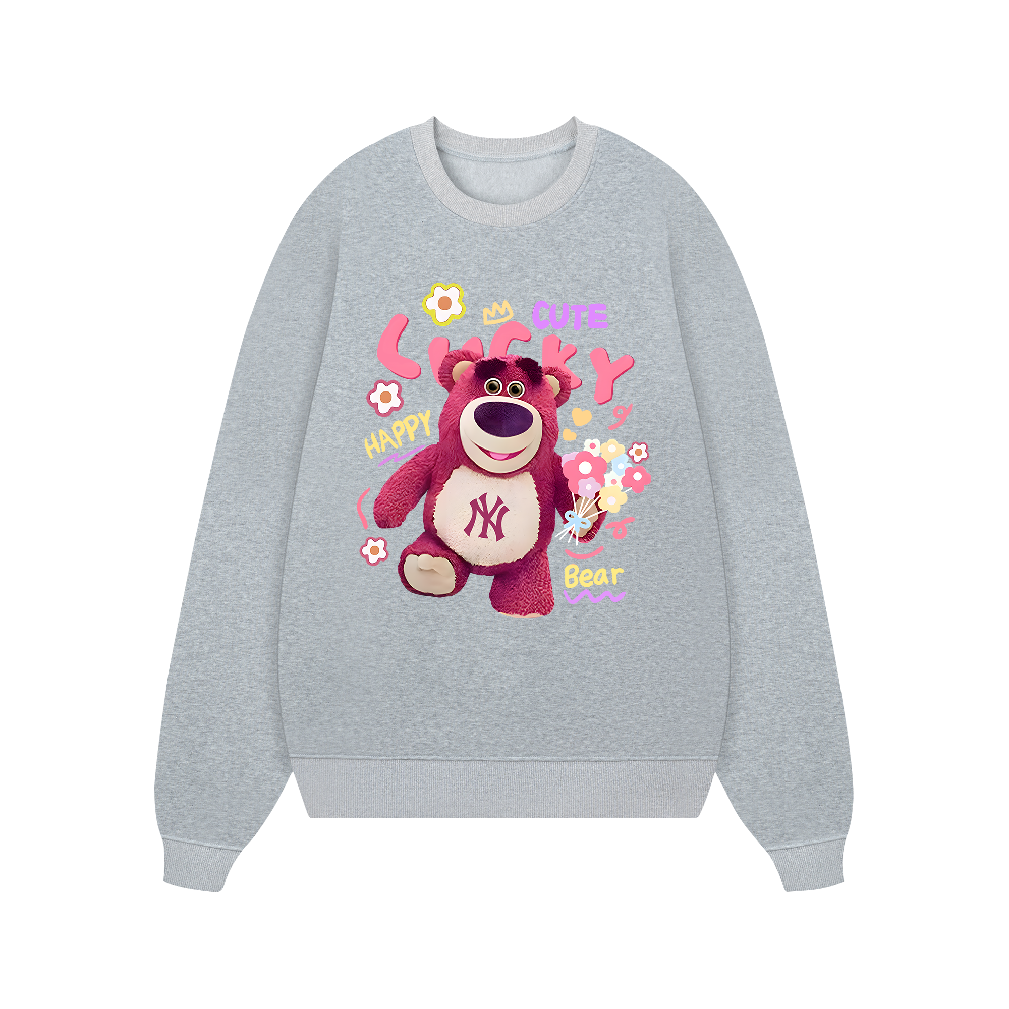 MLB Floral Pink Bear Toy Story Sweater