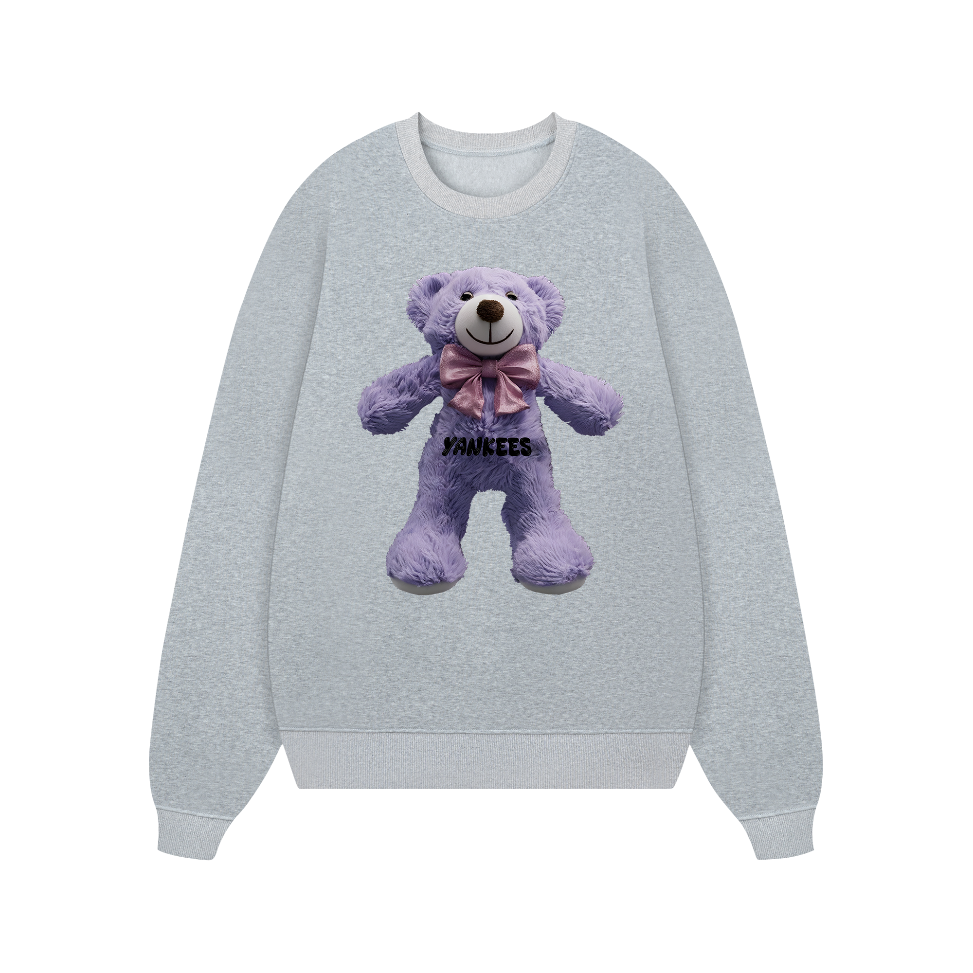 MlB Floral Purple Teddy Bear Sweater