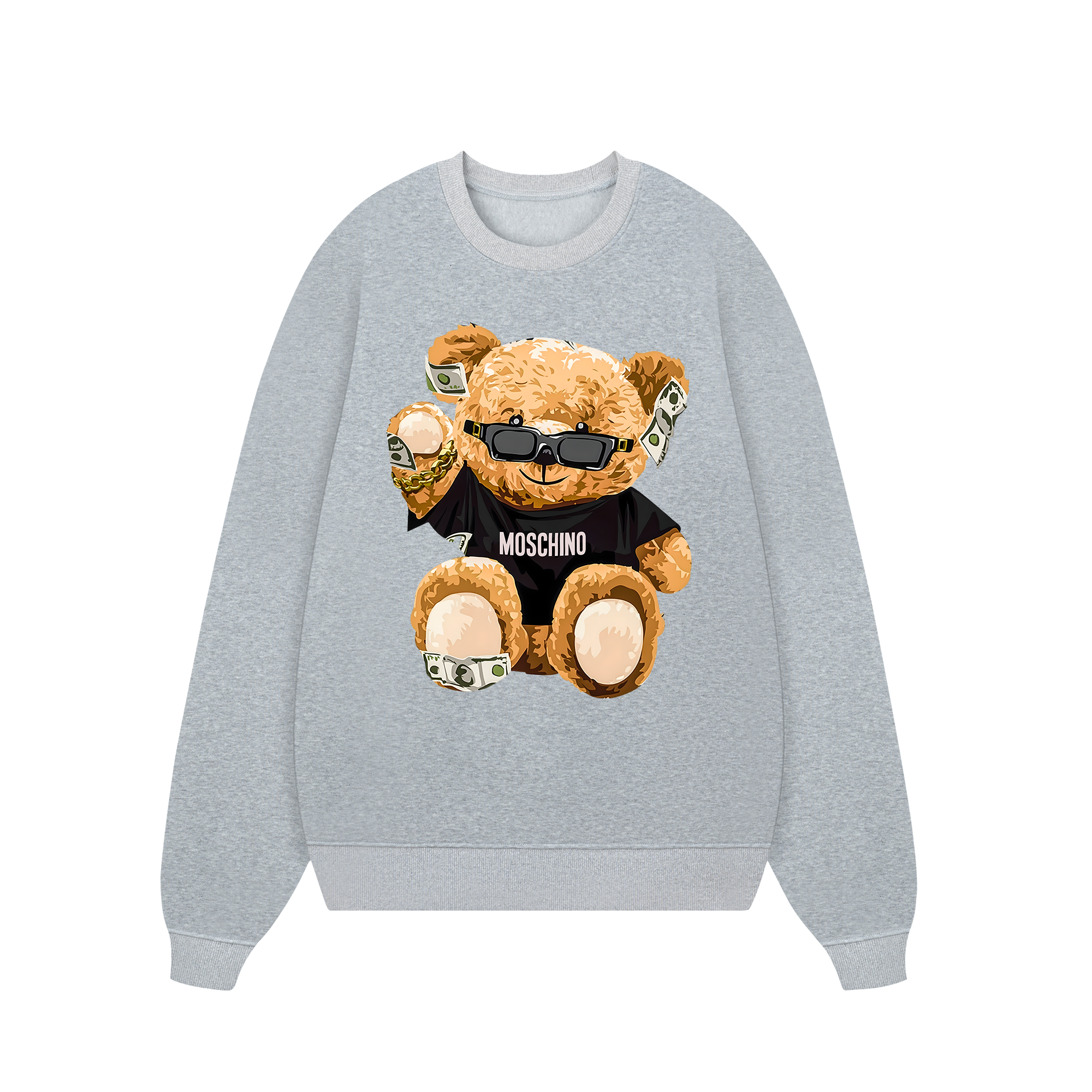 Moschino Brown Bear Money Sweater