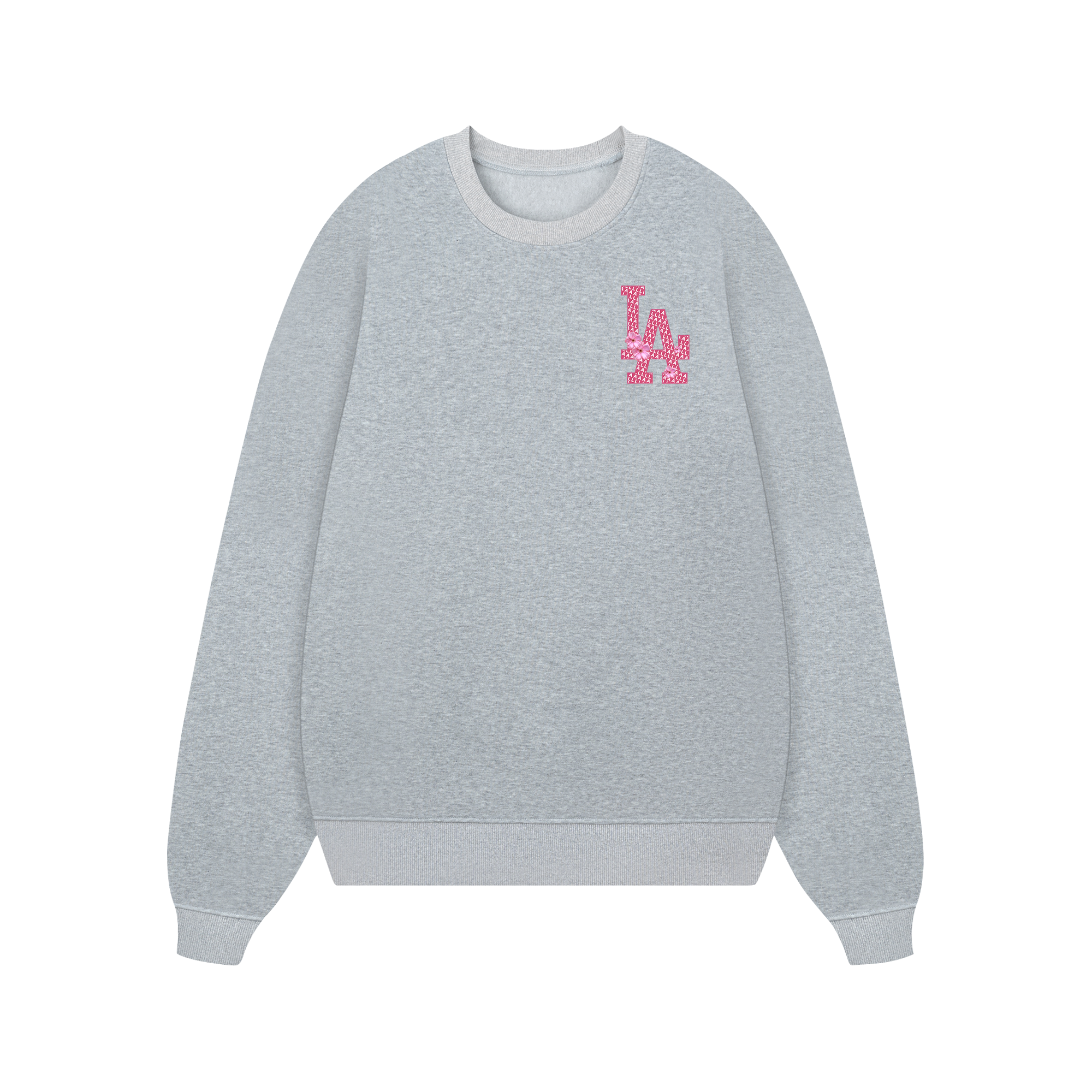 MLB Floral Pink Peach LA Flower Sweater